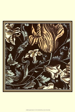 Framed Fanciful Floral IV Print