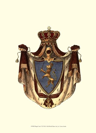 Framed Regal Crest VI Print