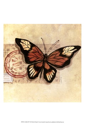 Framed Le Papillon III Print