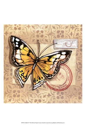 Framed Le Papillon IV Print