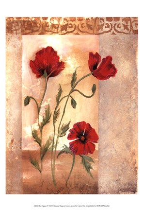 Framed Red Poppies IV Print