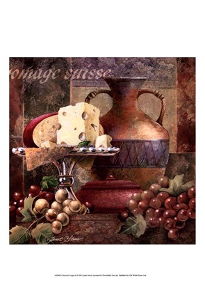 Framed Cheese &amp; Grapes II Print