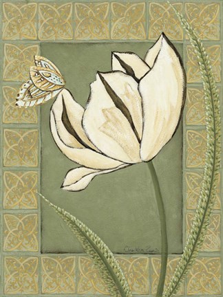Framed Ivory Tulip II Print