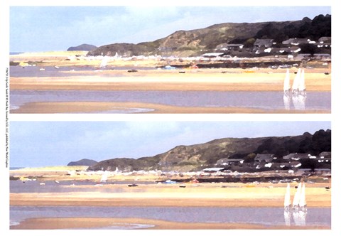 Framed 2-Up Sunlit Sands III Print