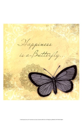 Framed Butterfly Notes XI Print