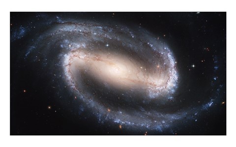 Framed Barred Spiral Galaxy Print