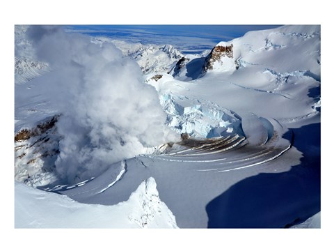 Framed Fumarole on Mount Redoubt, Alaska, USA Print