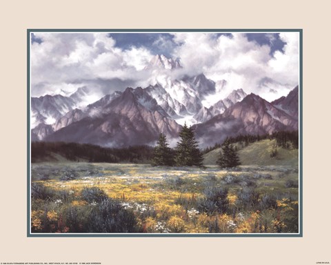 Framed Rocky Mountain Peaks Print
