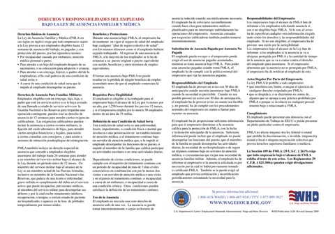 Framed FMLA Family &amp; Medical Leave Act Spanish Version 2012 Print