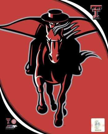 Framed Texas Tech  University Red Raiders Team Logo Print