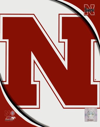 Framed University of Nebraska Cornhuskers Team Logo Print