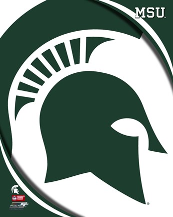 Framed Michigan State University Spartans Team Logo Print