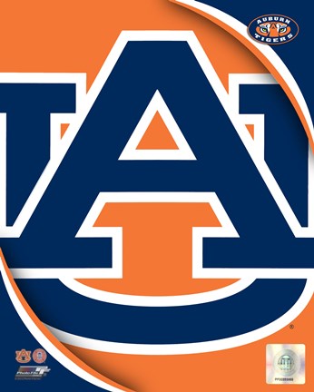 Framed Auburn University Tigers Team Logo Print