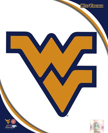 Framed West Virginia University Mountaineers Team Logo Print