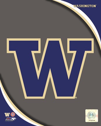 Framed University of Washington Huskies Team Logo Print