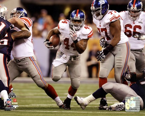 Framed Ahmad Bradshaw Super Bowl XLVI photograph Print