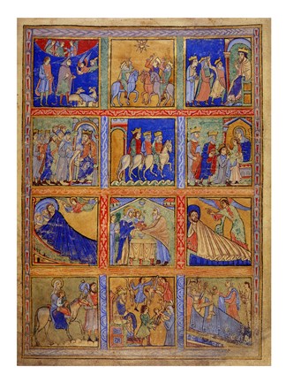 Framed Twelve Scenes from the Christmas Story Print