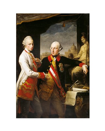Framed Portrait of Emperor Joseph II and his younger brother Grand Duke Leopold of Tuscany Print
