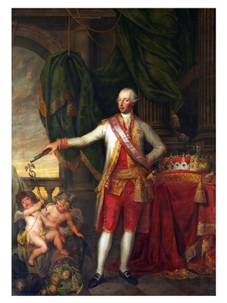 Framed Portrait of the Emperor Joseph II Print