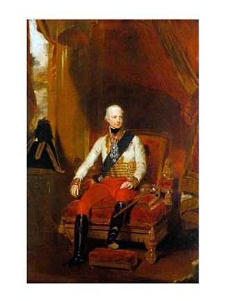 Framed Portrait of Francis I, Emperor of Austria Print