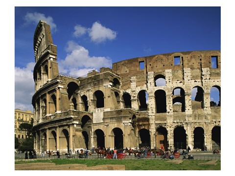 Framed Low angle view of a coliseum, Colosseum, Rome, Italy Print