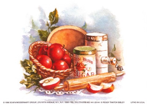 Framed Making Apple Pie Print