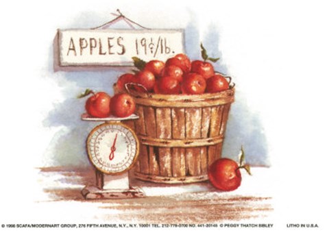Framed Bushel of Apples Print