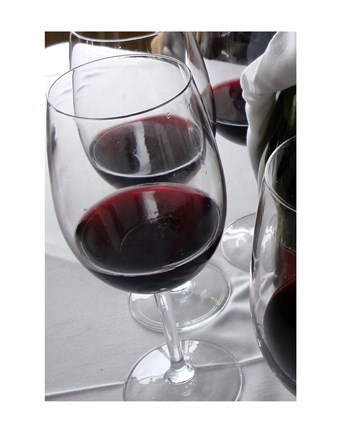 Framed Glasses of Red Wine Print