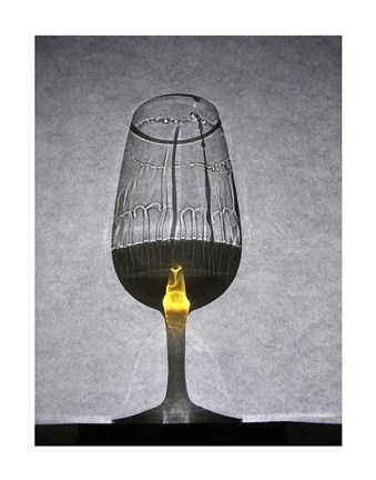 Framed Glass of Wine Print