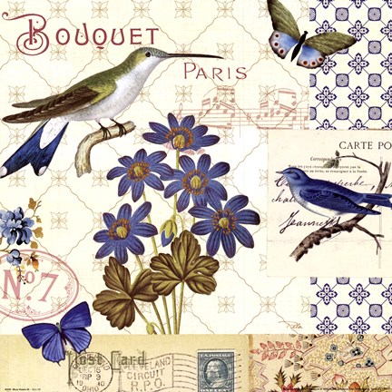 Framed Blue Notes III Print