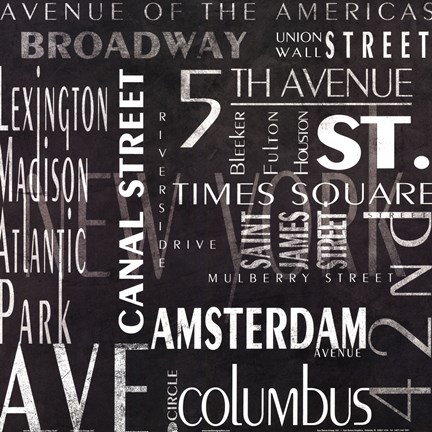 Framed Streets Of New York Print