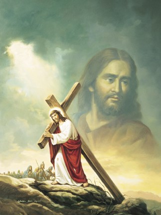 Framed Burden of the Cross Print