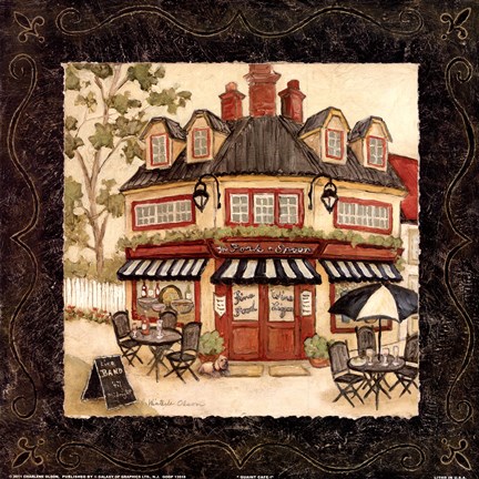 Framed Quaint Cafe I Print