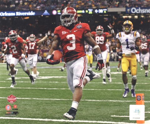Framed Trent Richardson University of Alabama Crimson Tide 2012 BCS Championship Touchdown Print