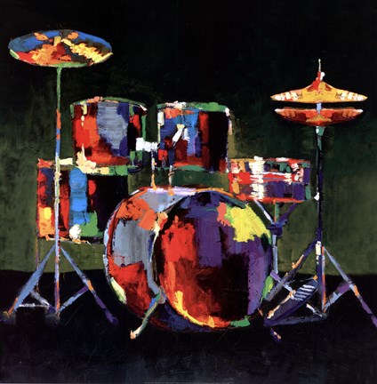 Framed Drum Set Print
