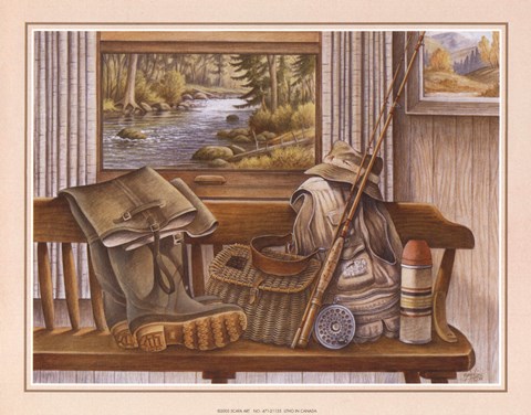 Framed Fishing Gear Print