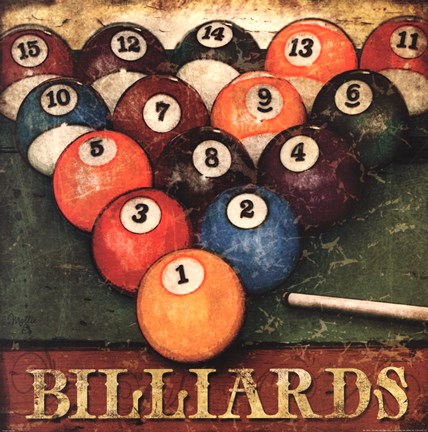 Framed Billiards Print