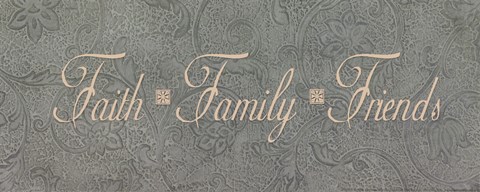 Framed Faith Family Friends Print