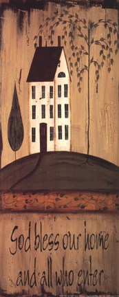 Framed God Bless Our Home Print