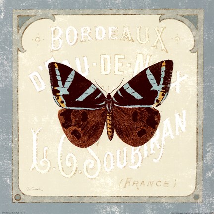 Framed Parisian Butterfly Print