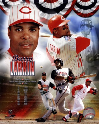 Framed Barry Larkin 2012 MLB Hall of Fame Legends Composite Print