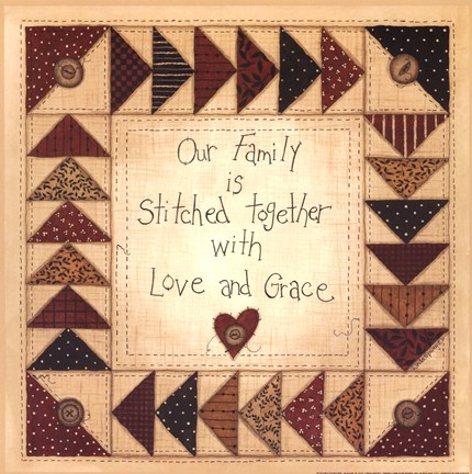 Framed Stitched Together Print