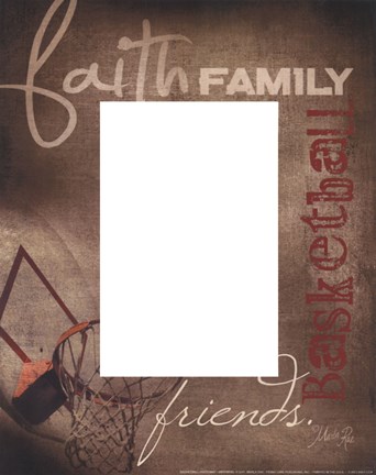 Framed Basketball Photomat Print