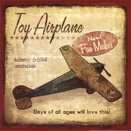 Framed Toy Airplane Print