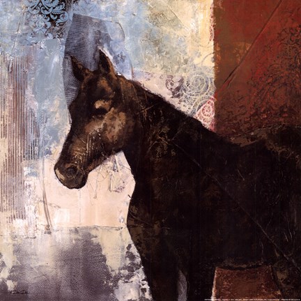Framed Patterned Horse I Print