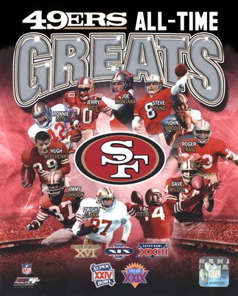 Framed San Francisco 49ers All-Time Greats Composite Print