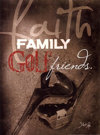 Framed Faith Family Golf Print