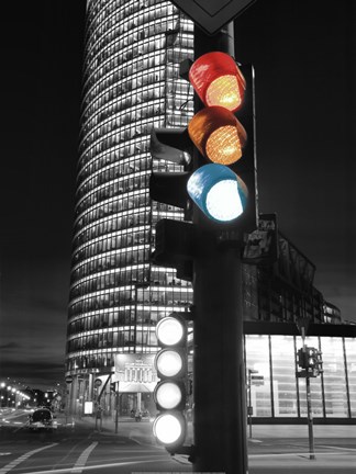 Framed Traffic Lights Print