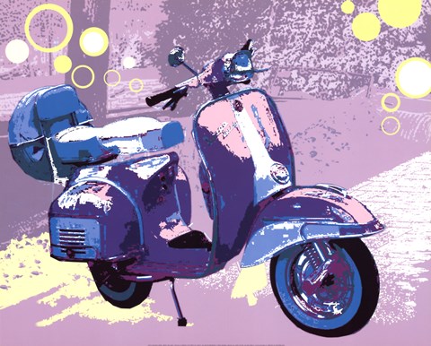 Framed Vintage Vespa Print