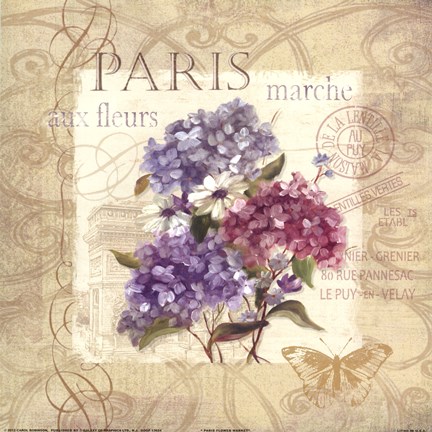 Framed Paris Flower Market Print
